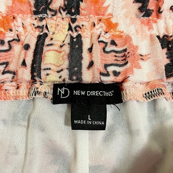 New Directions Aztec Print Palazzo Pants Size Large - Picture 3 of 7